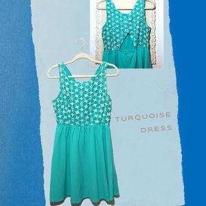 Turquoise dress size L(fits L & M greatcondition)✨